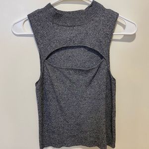 Grey tank top Bershka